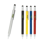 Çok Fonksiyonlu Mühendis Kalemi | Cetvel, Su Terazisi, Tornavida Seti ve Touchpen Kalem