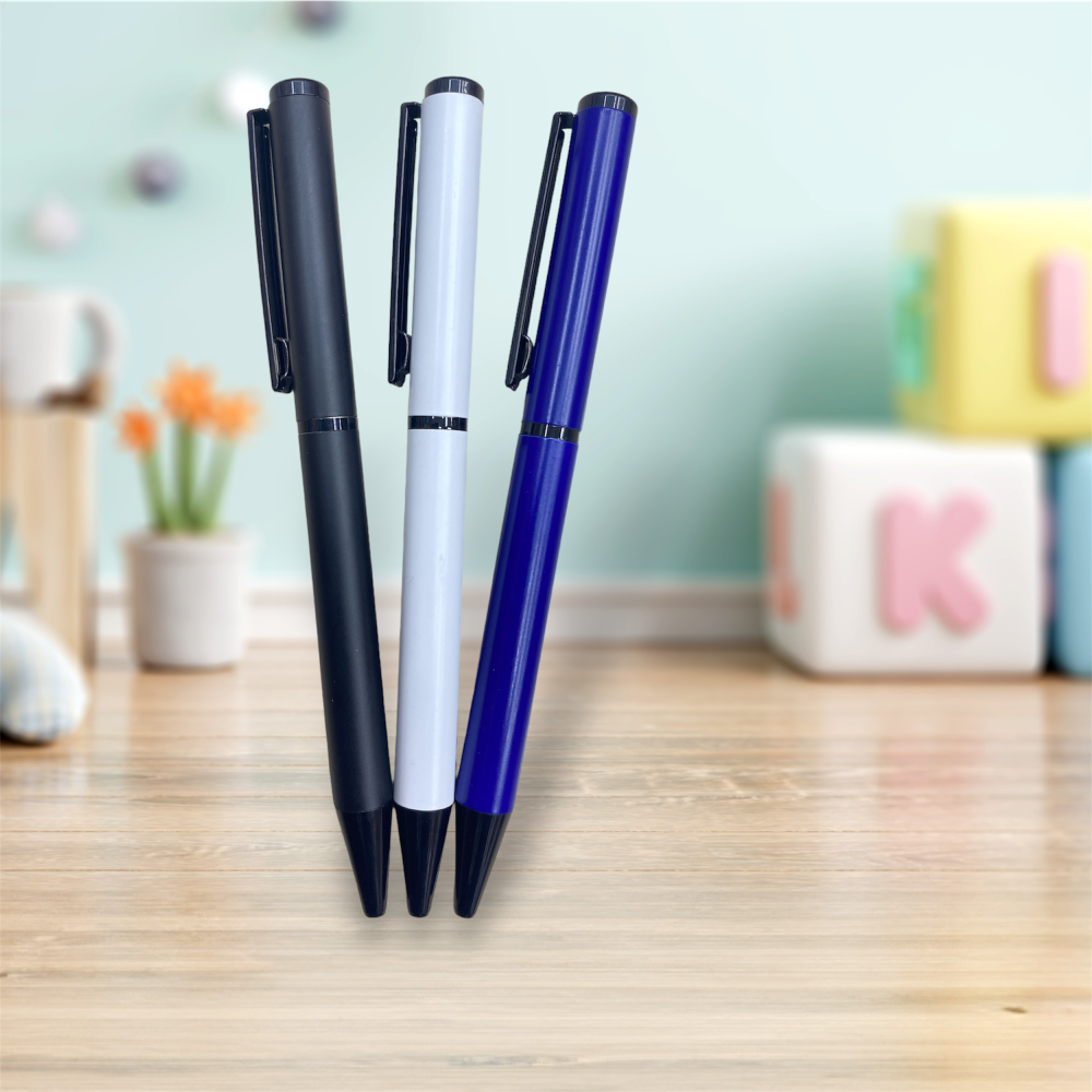 MTK-008 Klasik Tasarım Mat Metal Tükenmez Kalem | Siyah Klipsli Kurumsal Promosyon - Görsel 1