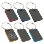 Renkli Çerçeveli Metal Anahtarlık | Mat Yüzeyli Lazer Baskılı Modern Promosyon