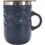 Kulplu Elmas Desenli Termos Bardak 450 ml – Promosyon Vakumlu Mug