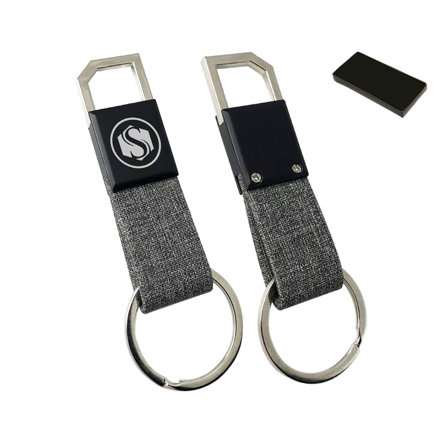 4xowgqkcpna96ujwgfgm Deri Askılı Metal Anahtarlık | Mat Siyah Başlıklı Lazer Baskılı VIP Promosyon - Görsel 1