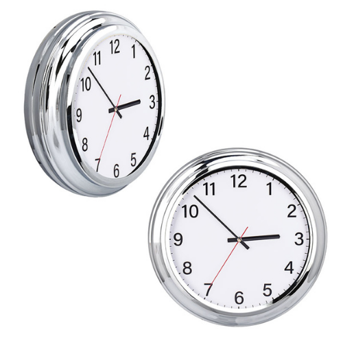 Adsız tasarım (21) Aynalı Parlak Krom Duvar Saati - Görsel 1