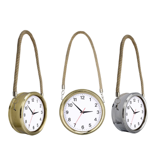 Adsız tasarım (22) Halatlı Krom Duvar Saati | Özel Tasarımlı Dekoratif Saat - Görsel 1