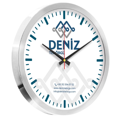Adsız tasarım (24) Logolu Metal Duvar Saati - Görsel 1