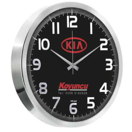 Plastik Gümüş Duvar Saati