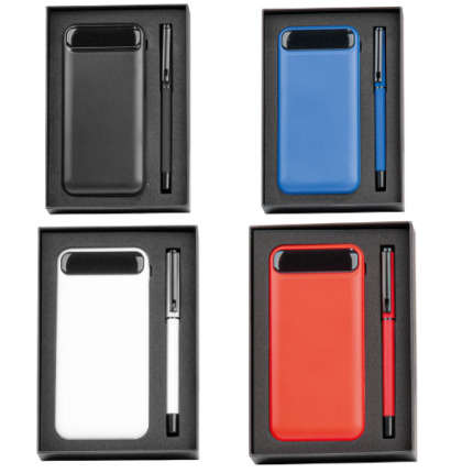 Dijital Göstergeli Powerbank & Metal Kalem Seti