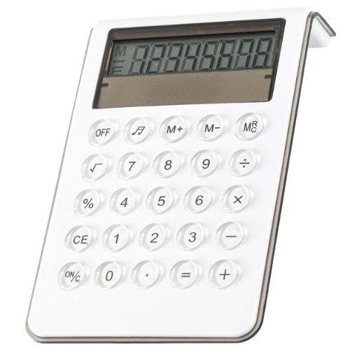 Adsız tasarım (44) Modern L-Form Masaüstü Hesap Makinesi | Şeffaf Kristal Tuş Takımı - Görsel 1