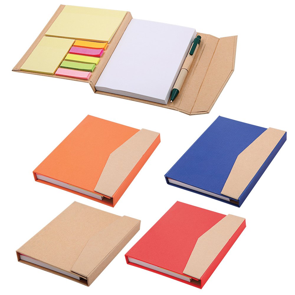 GD-6370 Geri Dönüşümlü Bloknot Defter | Renkli Post-it ve Ayraçlı - Görsel 1