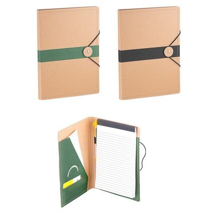 Geri Dönüşümlü Kilitli Not Defteri | Kraft Kapaklı Sürdürülebilir Promosyon