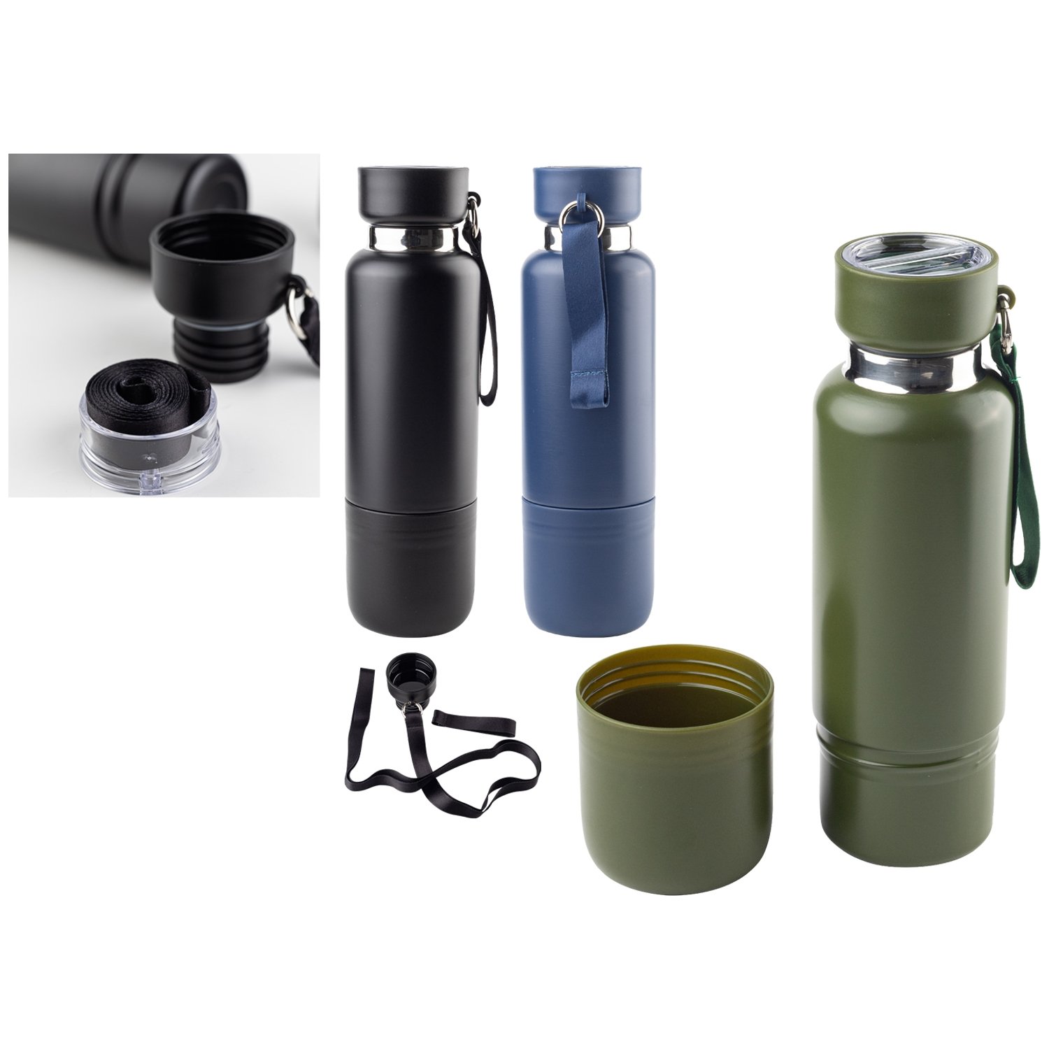 fijii27cmm2qexgholt9 Katlanabilir Termos Matara 500 ml Kordonlu – Promosyon Yer Kaplamaz Matara - Görsel 1