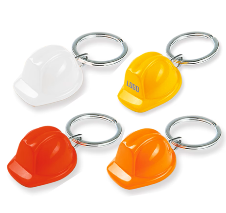görsel_2026-02-20_105247996 Baret Formlu Plastik Anahtarlık | İş Güvenliği ve İnşaat Temalı Baskılı Promosyon - Görsel 1