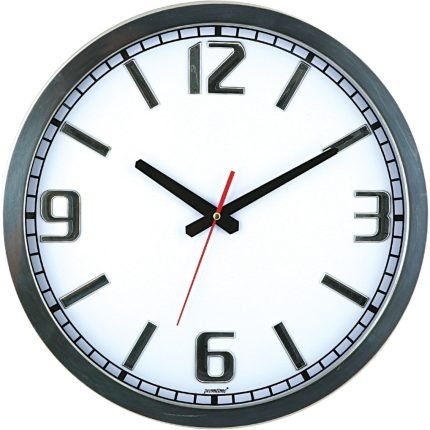 Kabartma Rakamlı İndeksli Krom Duvar Saati