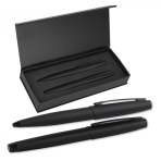 Mat Siyah İkili Roller & Tükenmez Kalem Seti | Full Black Tasarım Kurumsal Hediye Seti