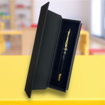 Klasik Tekli Tükenmez Kalem | Lazer Baskılı & Motif İşlemeli Orta Halkalı Lüks Kutulu Hediye