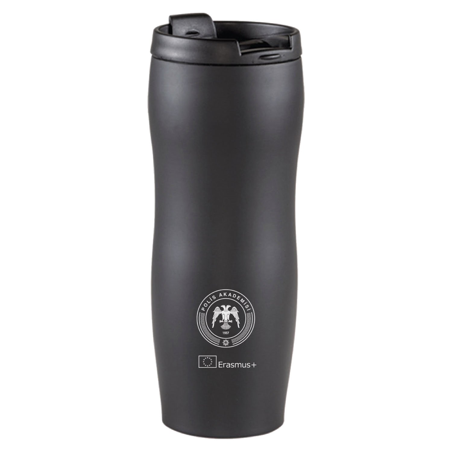 ng7dpwkk384s6mwpcdhc Dalgalı Desenli Termos Bardak 450 ml – Promosyon Flip Kapaklı Çelik Mug - Görsel 1