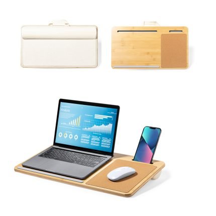 Bambu Laptop Sehpası ve Düzenleyici Mat | Bilgisayar Aksesuarı