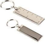 Cetvel Özellikli Metal Anahtarlık | Metrik Ölçülü Lazer Baskılı Teknik Promosyon