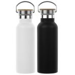 Bambu Kapaklı Termos Matara 500 ml Kulplu – Promosyon Vakumlu Matara - Görsel 6