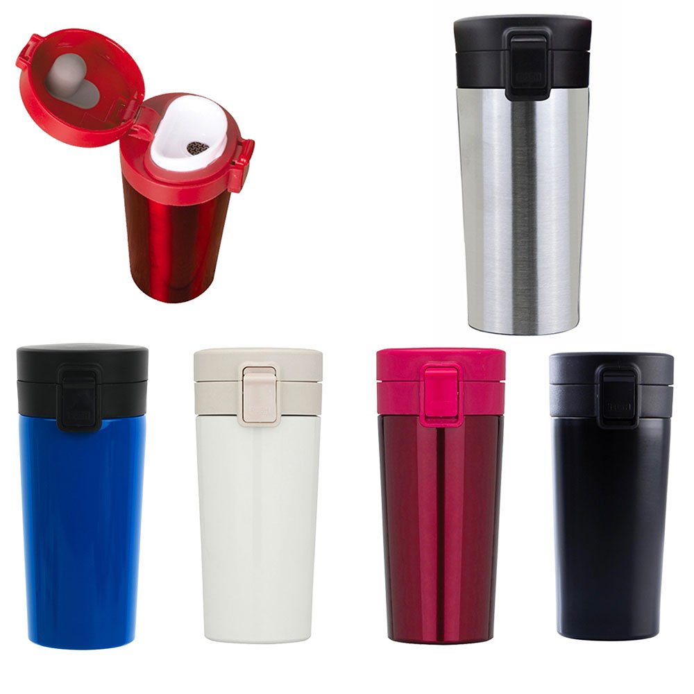 v_8132_termos-350-ml_u7Ata Filtreli Termos Bardak 450 ml – Promosyon Çay Demleme Flip Kapaklı Mug - Görsel 1