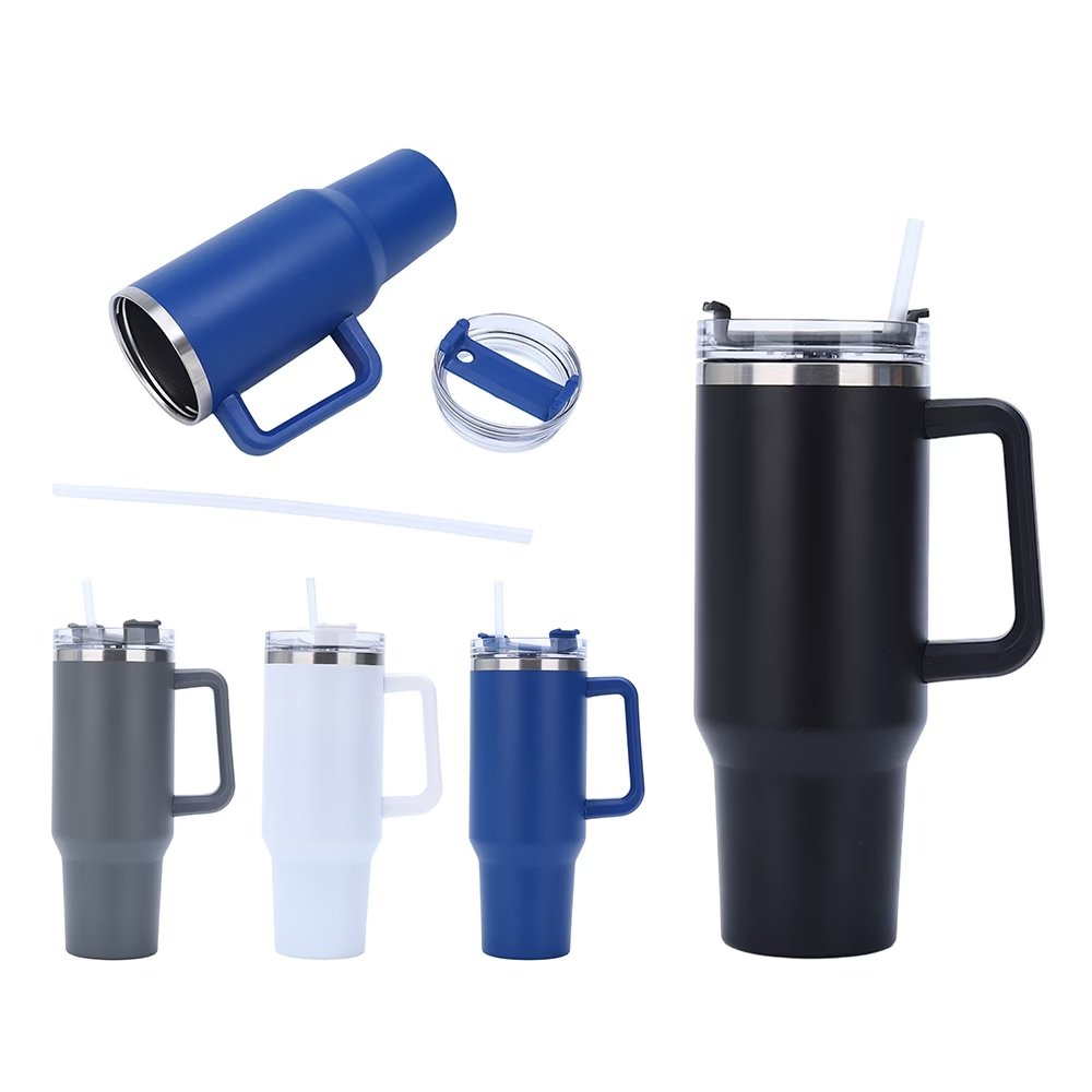 v_8179_pipetli-termos-1180-ml_EODkQ Kulplu Pipetli Termos Bardak 1200 ml – Promosyon Vakumlu Büyük Mug - Görsel 1