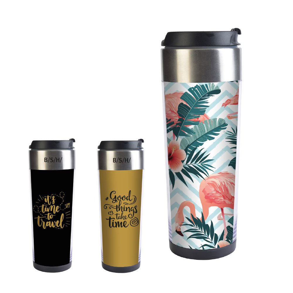 v_8184_termos-bardak-350-ml_9BqXT Desenli Flip Kapaklı Termos Bardak 450 ml – Promosyon Vakumlu Mug - Görsel 1