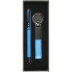 İkili Hediye Seti | Metal Gövdeli Roller Kalem ve Deri Detaylı Metal Anahtarlık - Görsel 2