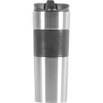 Mat Siyah Dokulu Flip Kapaklı Termos Bardak 450 ml – Promosyon Vakumlu Mug - Görsel 4