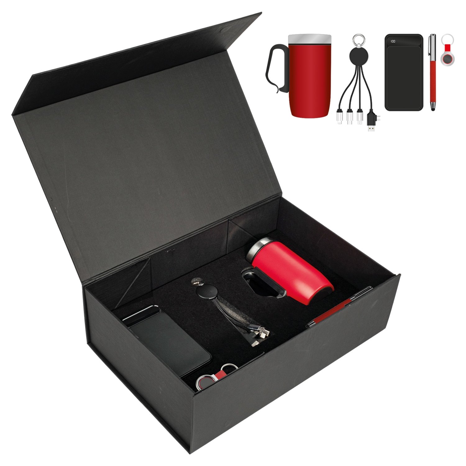 4a3w64kmr2qya0otk81e VIP Prestij Hediye Seti | Dijital Göstergeli Powerbank, Kulplu Çelik Termos, Çoklu Şarj Kablosu ve Metal Kalem - Görsel 1