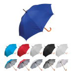 Gümüş İç Kaplamalı Ahşap Baston Şemsiye | UV Korumalı 8 Panelli İskelet, Ahşap Promosyon Baston Şemsiyesi - Görsel 2