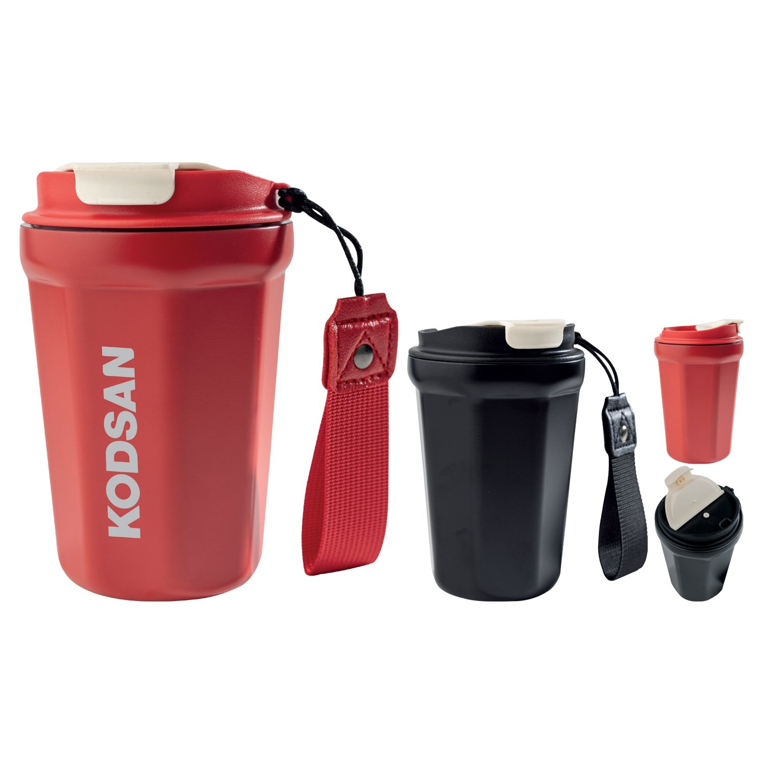 7098vd6joi7kh83b6906 Katlanabilir Pipetli Termos Bardak 450 ml – Promosyon Yer Kaplamaz Mug - Görsel 1