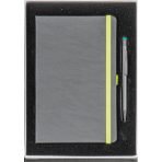 VIP Minimalist İkili Hediye Seti | Turkuaz Detaylı Termo Deri Defter ve Dokunmatik Başlıklı Metal Kalem Takımı - Görsel 2