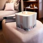 Dekoratif Mumlu Metal Teneke Kutu | Vintage Tasarımlı Aromatik Mum ve Saklama Kutusu - Görsel 2