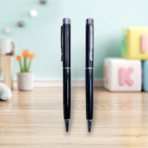 Siyah Geniş Klipsli Metal Kalem