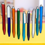 Geometrik Plastik Promosyon Tükenmez Kalem - Görsel 2