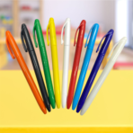 Slim Gövde Renkli Plastik Promosyon Tükenmez Kalem