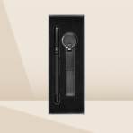 İkili Hediye Seti | Metal Gövdeli Roller Kalem ve Deri Detaylı Metal Anahtarlık - Görsel 4