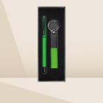 İkili Hediye Seti | Metal Gövdeli Roller Kalem ve Deri Detaylı Metal Anahtarlık - Görsel 5