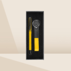 İkili Hediye Seti | Metal Gövdeli Roller Kalem ve Deri Detaylı Metal Anahtarlık - Görsel 6