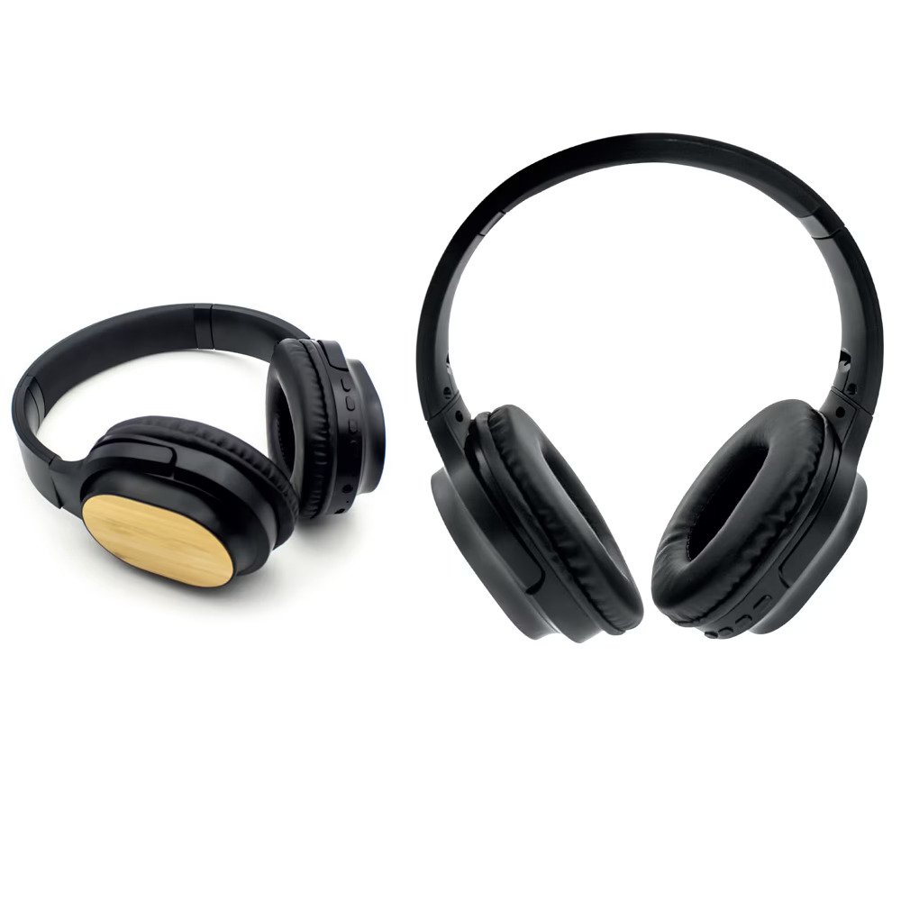 v_7560_bluetooth-kablosuz-kulaklik_bXofP Bambu Detaylı Over-Ear Promosyon Kulaklık – Logolu Opsiyonel Bluetooth - Görsel 1