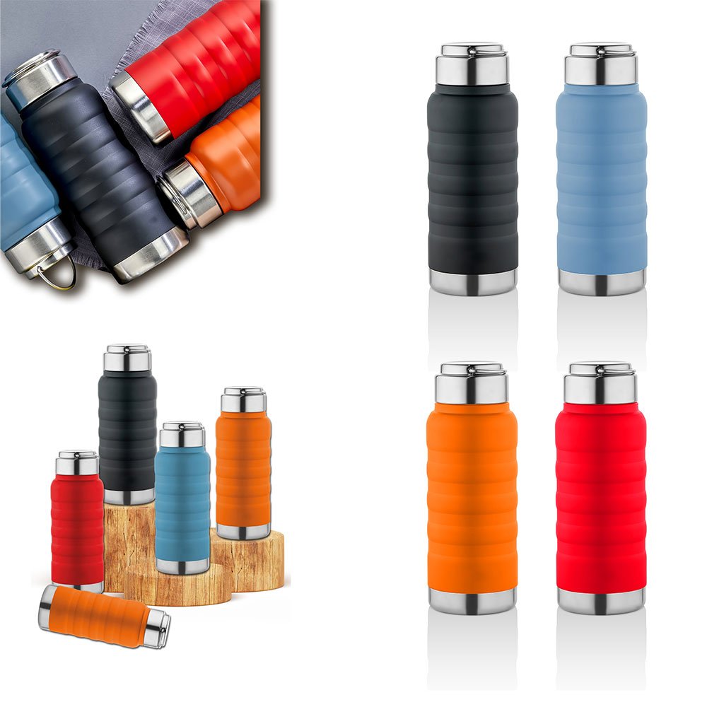 v_8211_termos-400-ml_1clXB Silikon Kaplamalı Termos Matara 500 ml – Promosyon Vakumlu Matara - Görsel 1