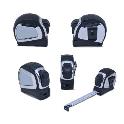 Krom Detaylı Şerit Metre | 5 Metre Dayanıklı Çelik Şerit