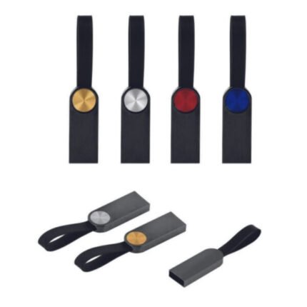Deri Askılı Metal USB Bellek
