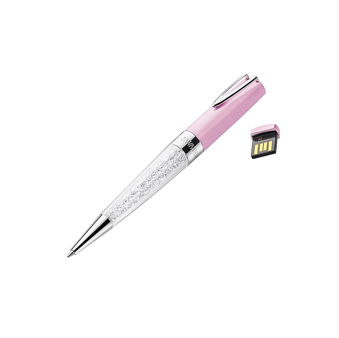 Kalem-USB-Bellek-AP-5549 İnce Gövdeli Kristal Detaylı Kalem USB Bellek - Görsel 1